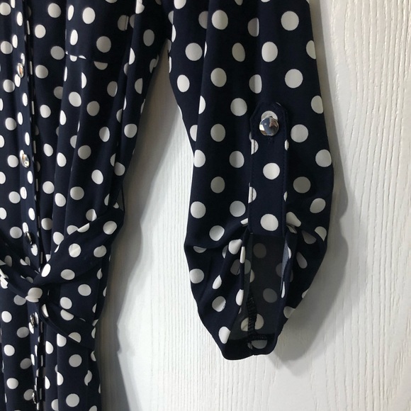 Blue polka dot dress - Picture 2 of 8